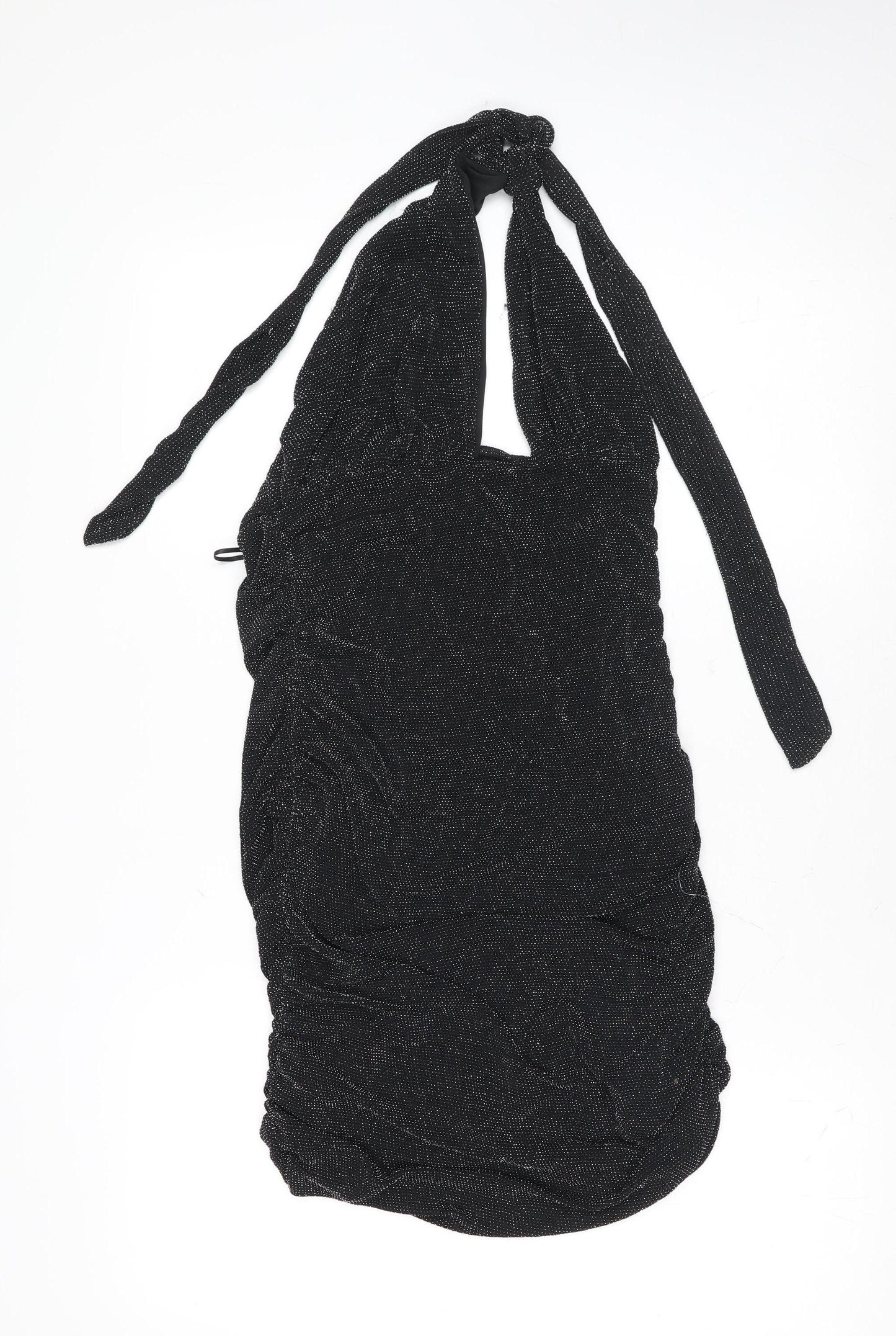 Pink Vanilla Women's Black Halter Bodycon Party Dress Size 14