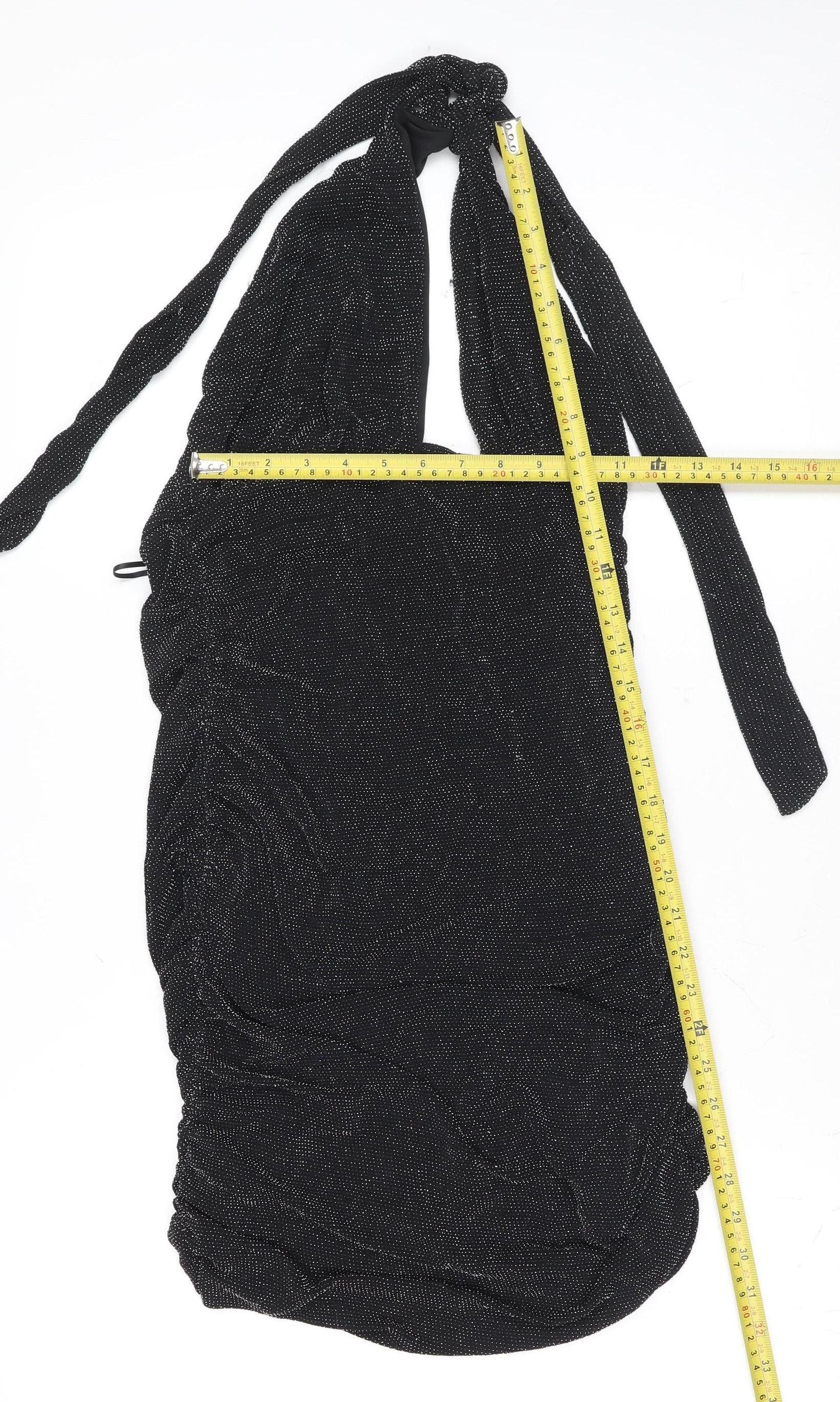 Pink Vanilla Women's Black Halter Bodycon Party Dress Size 14
