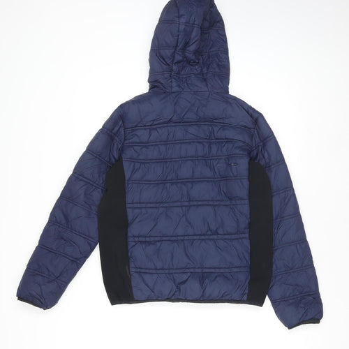Michael Kors Boys Blue Hooded Padded Zip Jacket 10 Years Nylon Polyester