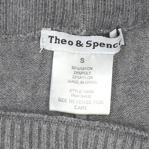 Theo & Spencer Womens Grey Small Jogger Trousers Rayon Blend