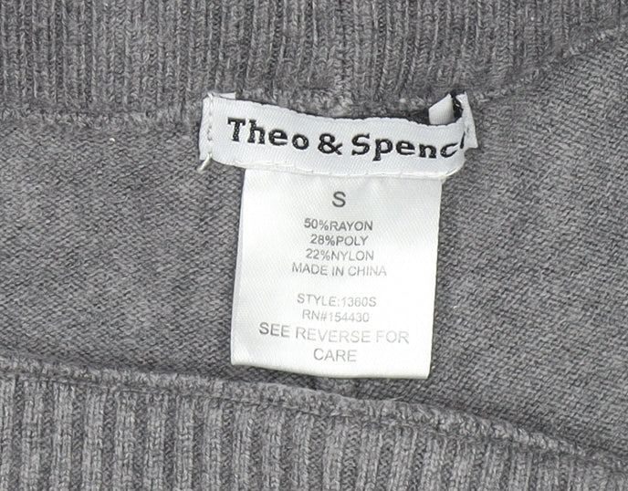Theo & Spencer Womens Grey Small Jogger Trousers Rayon Blend