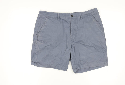 ASOS Men Blue Chino Shorts Size L W36 Regular Fit Casual Cotton