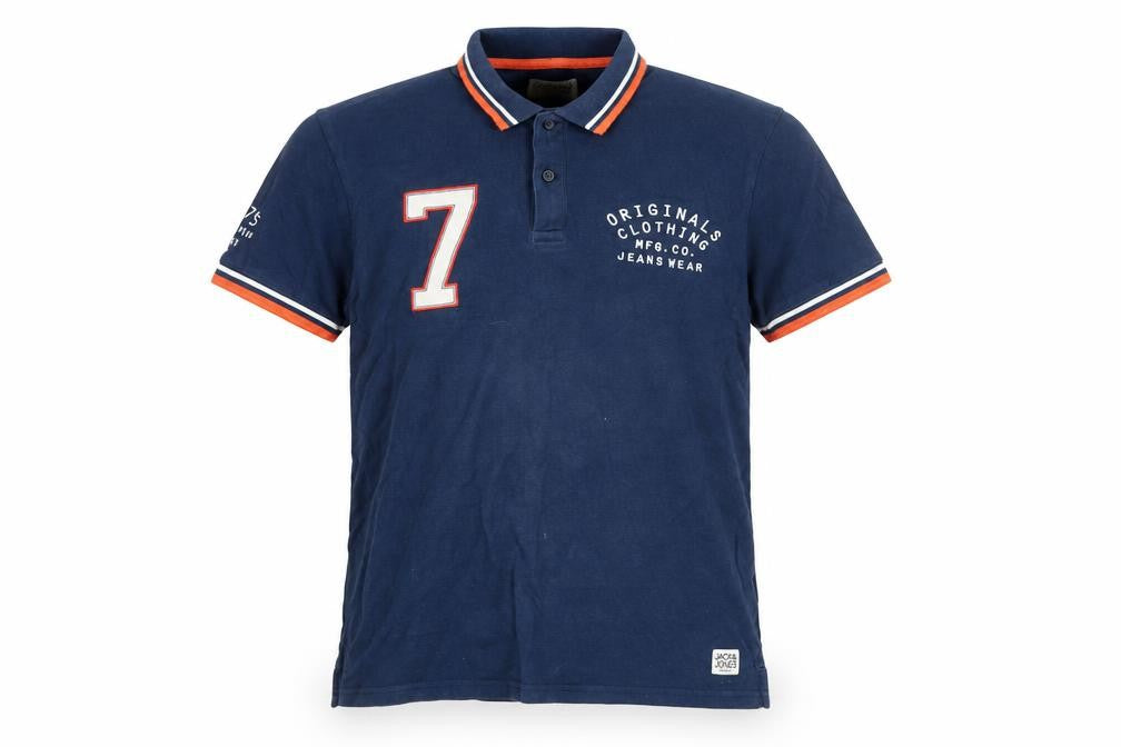 Jack & Jones Men’s Blue Originals Polo Shirt Size L Casual Style