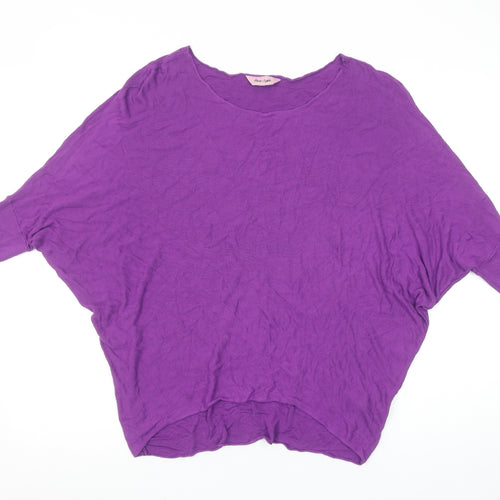 Phase Eight Women's Purple Relaxed Fit Viscose Batwing Blouse M
