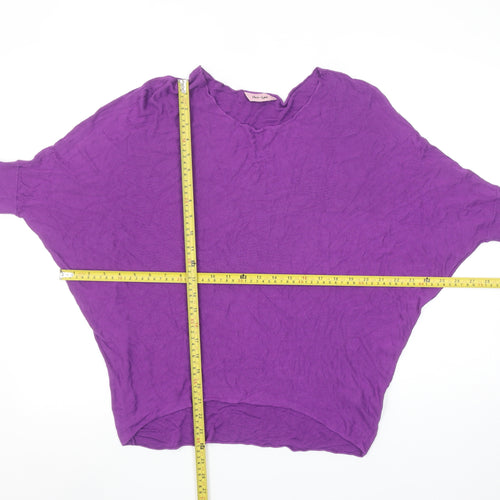 Phase Eight Women's Purple Relaxed Fit Viscose Batwing Blouse M