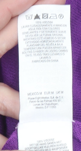 Phase Eight Women's Purple Relaxed Fit Viscose Batwing Blouse M
