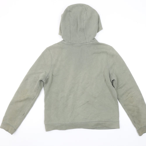 Nike Women’s Green Pullover Hoodie M Cotton Blend Logo Sweatshirt
