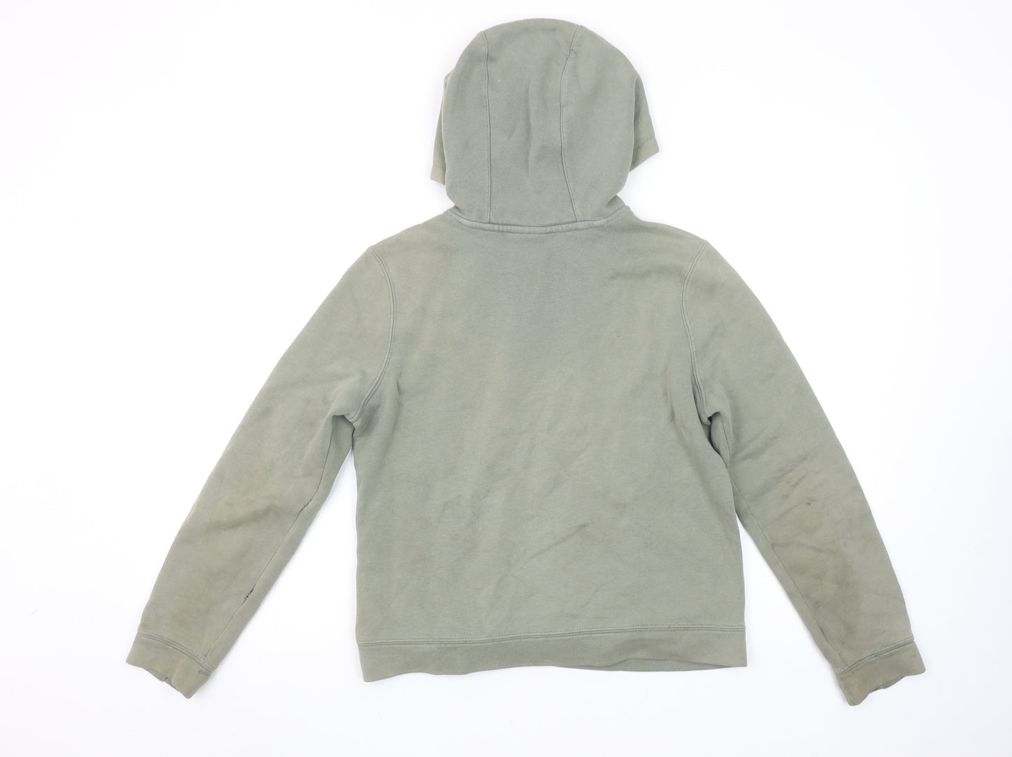 Nike Women’s Green Pullover Hoodie M Cotton Blend Logo Sweatshirt