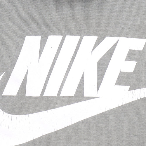 Nike Women’s Green Pullover Hoodie M Cotton Blend Logo Sweatshirt