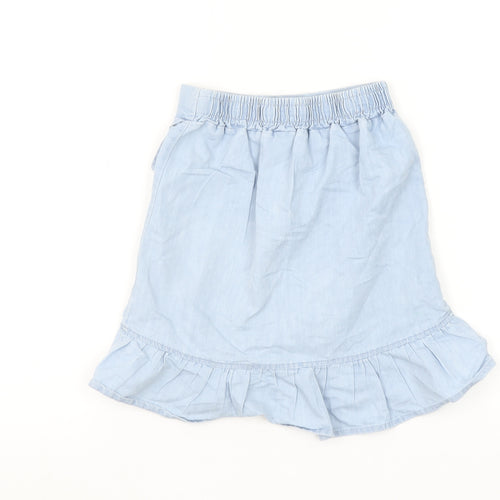 Boboli Girls Light Blue Wrap Ruffle Skirt Size 5 Years Cotton Blend