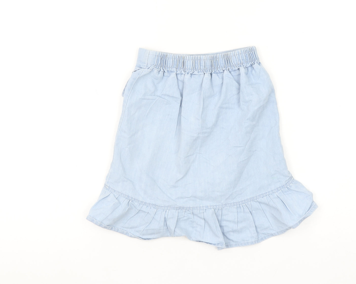 Boboli Girls Light Blue Wrap Ruffle Skirt Size 5 Years Cotton Blend