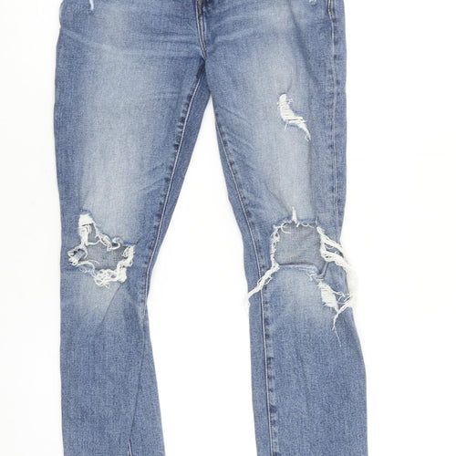 GAP Women's Blue Distressed Skinny Jeans Size 12 Regular Fit