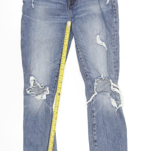 GAP Women's Blue Distressed Skinny Jeans Size 12 Regular Fit