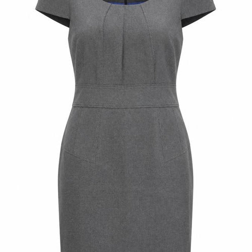 South Women’s Grey Sheath Work Dress Size 16 Short Sleeve