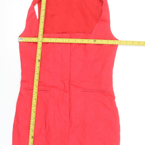 Diffuse Women's Red Sleeveless Sheath Dress Size 8 Party Cocktail