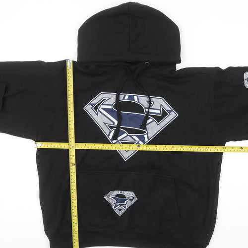 SAAD Collection Women’s Black M Pullover Hoodie Superman Cowboys Graphic