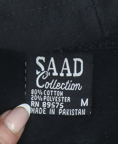 SAAD Collection Women’s Black M Pullover Hoodie Superman Cowboys Graphic