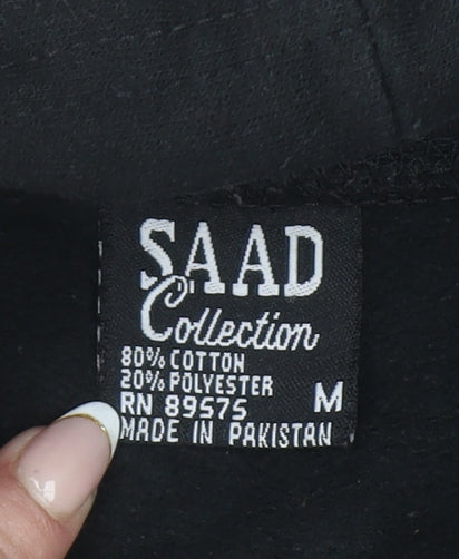 SAAD Collection Women’s Black M Pullover Hoodie Superman Cowboys Graphic