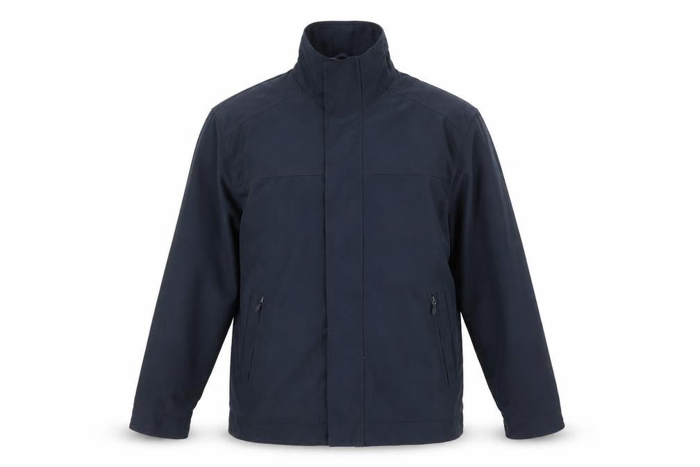 Front view of Wellington Men's Blue Full Zip Mid-Length Jacket, size 40, Regular