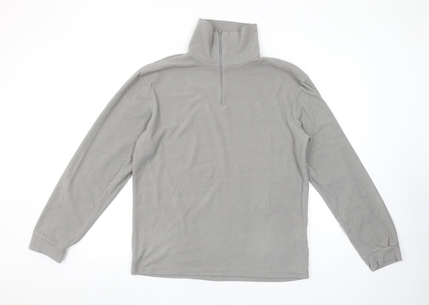 On Spirit Women's Grey Fleece 1/4 Zip Pullover Sweatshirt M