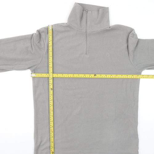 On Spirit Women's Grey Fleece 1/4 Zip Pullover Sweatshirt M