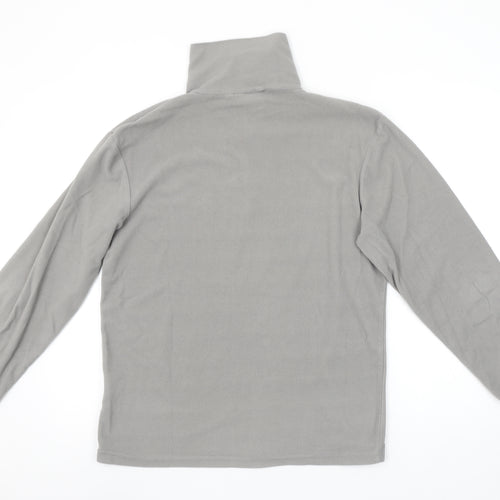 On Spirit Women's Grey Fleece 1/4 Zip Pullover Sweatshirt M