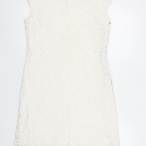 Roses of Avalon Women Ivory Lace Sheath Dress Size 10
