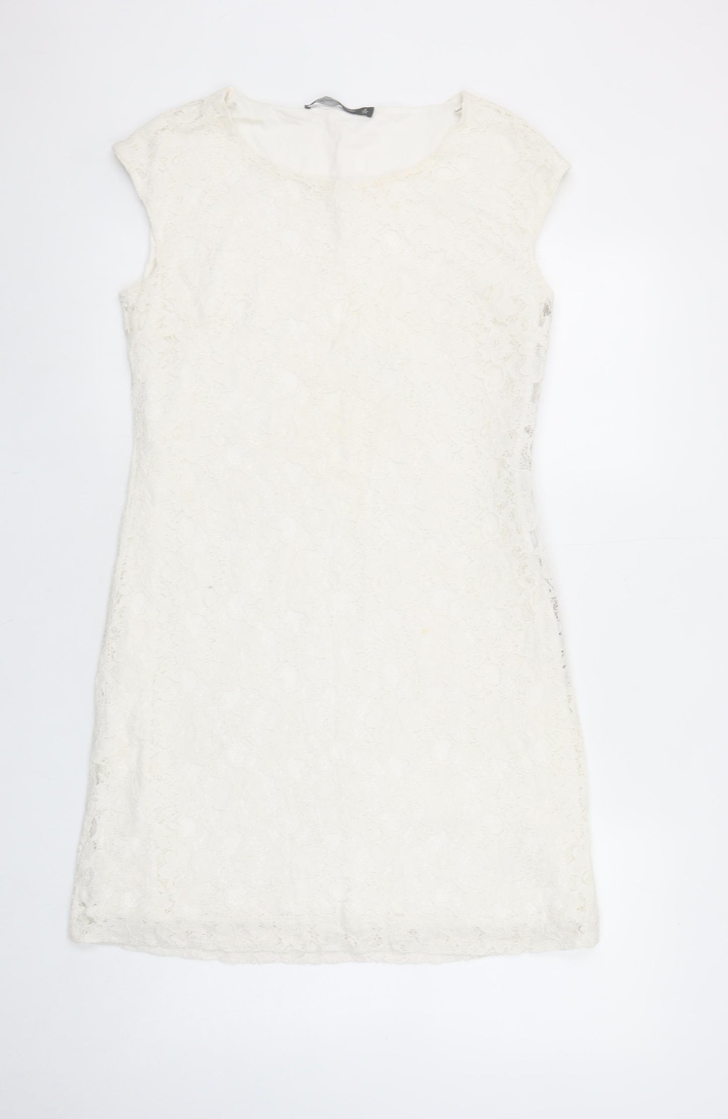 Roses of Avalon Women Ivory Lace Sheath Dress Size 10
