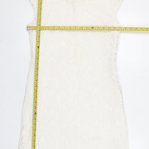 Roses of Avalon Women Ivory Lace Sheath Dress Size 10