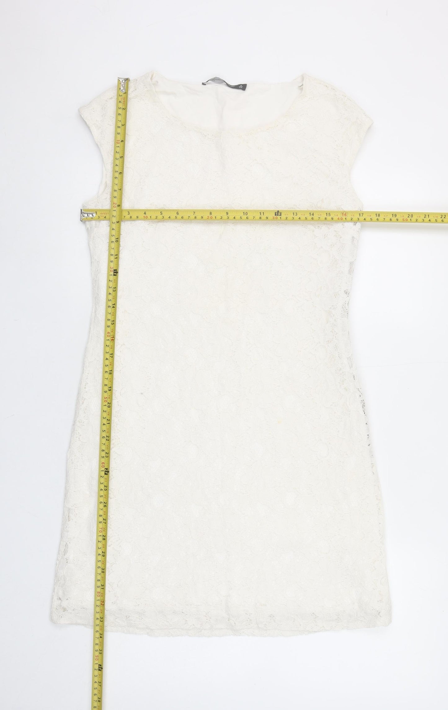 Roses of Avalon Women Ivory Lace Sheath Dress Size 10