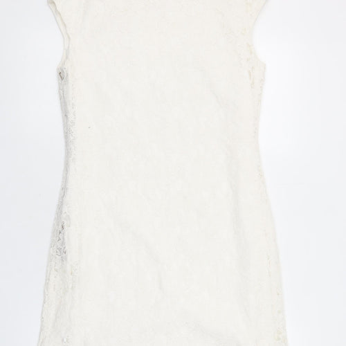 Roses of Avalon Women Ivory Lace Sheath Dress Size 10