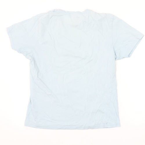 Farah Men's Blue Cotton Short Sleeve Crew Neck T-Shirt Size M