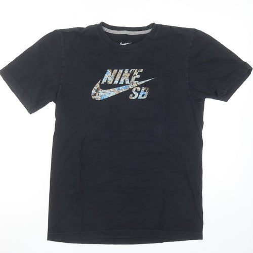 Nike SB Men's Black Cotton Regular Fit Graphic T-Shirt Size S
