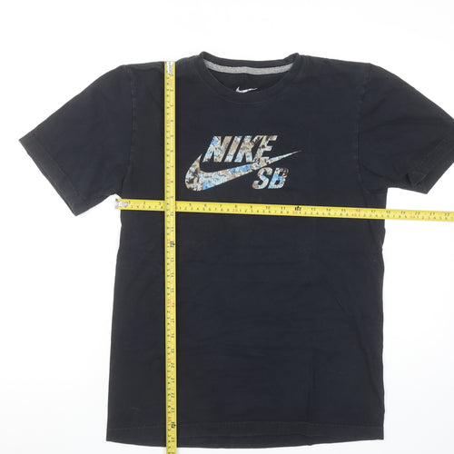 Nike SB Men's Black Cotton Regular Fit Graphic T-Shirt Size S