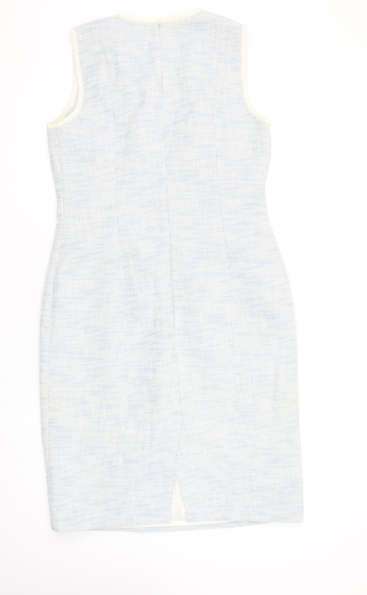 Hobbs Women Blue Sleeveless Sheath Knee Length Dress Size 12