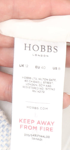 Hobbs Women Blue Sleeveless Sheath Knee Length Dress Size 12