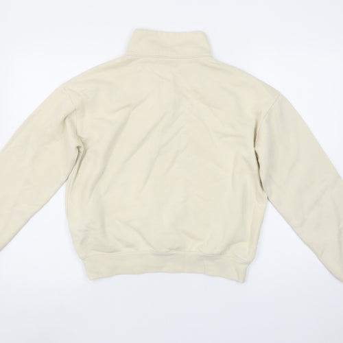 Champion Women's Beige 1/4 Zip Pullover Sweatshirt Medium