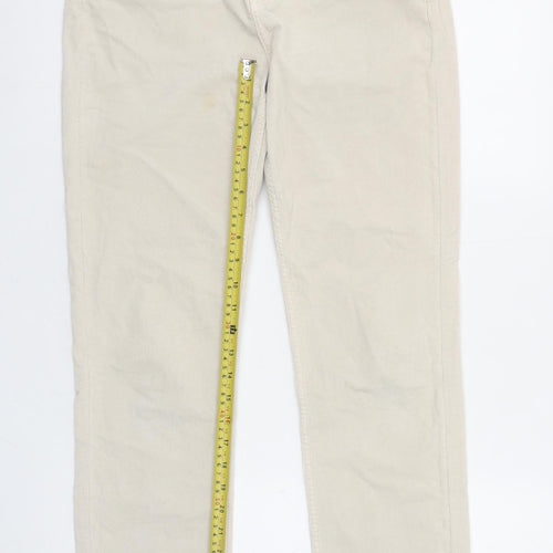 Tommy Hilfiger Womens Beige Chino Corduroy Trousers Size 28