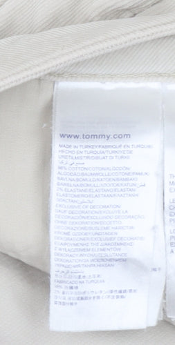 Tommy Hilfiger Womens Beige Chino Corduroy Trousers Size 28
