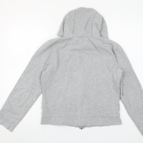 DKNY Active Women's Grey Full Zip Hoodie Size L Cotton Blend