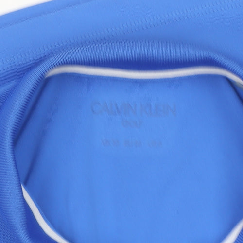 Calvin Klein Women's Blue Short Sleeve Polo Shirt Size S