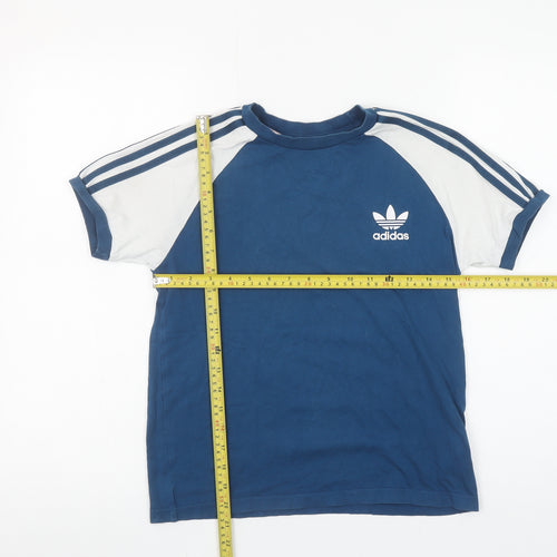 Adidas Boys Blue Short Sleeve Cotton T-Shirt 10-11 Years Sports Logo