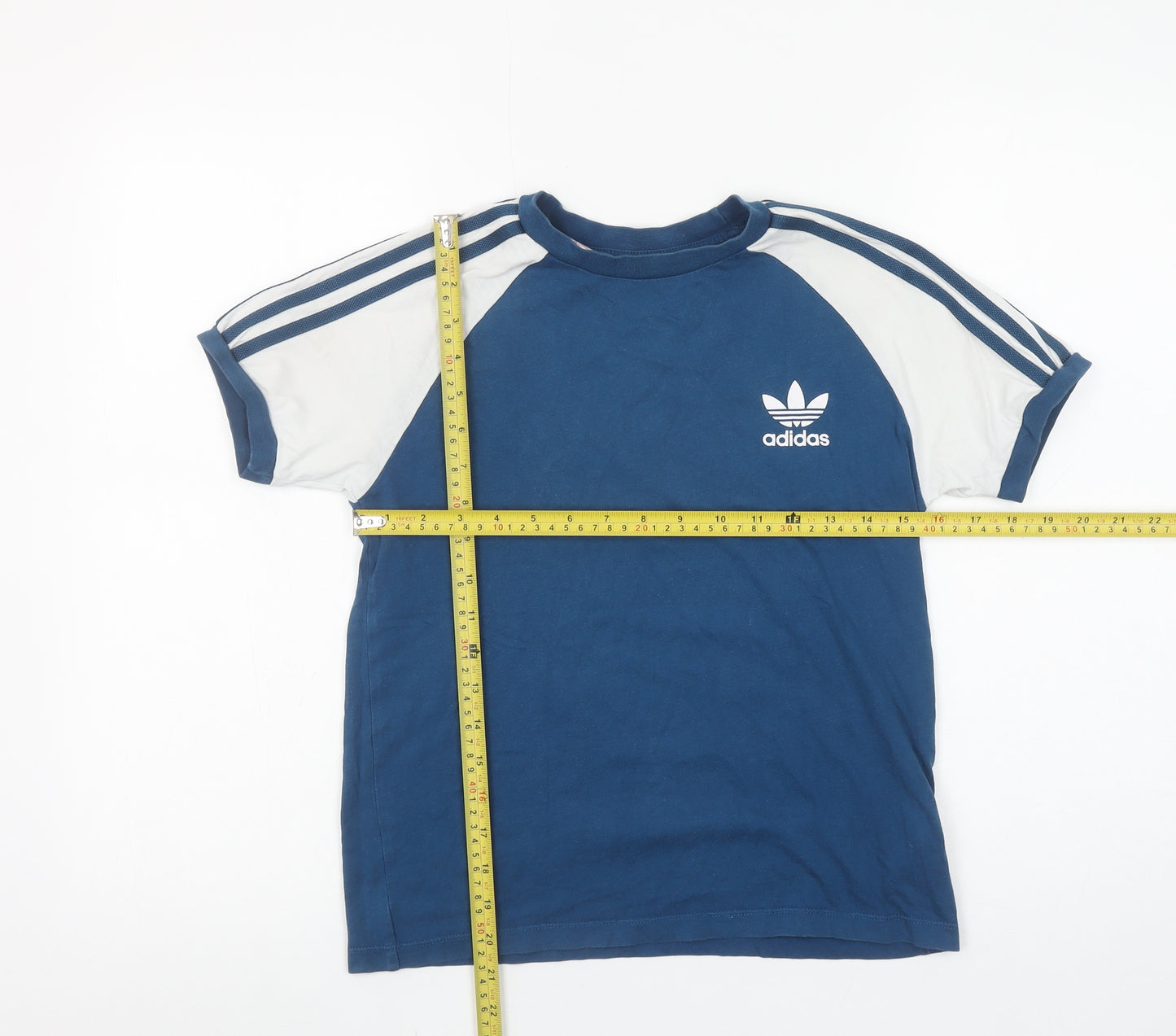 Adidas Boys Blue Short Sleeve Cotton T-Shirt 10-11 Years Sports Logo