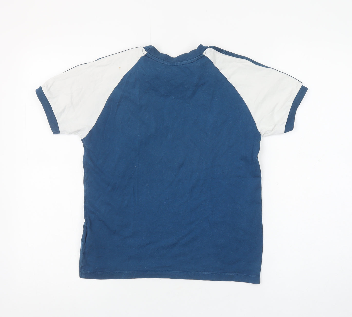 Adidas Boys Blue Short Sleeve Cotton T-Shirt 10-11 Years Sports Logo