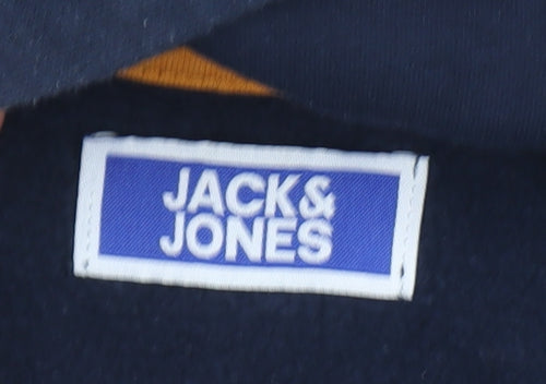 Jack & Jones Boys Navy Blue Pullover Hoodie Size 16 Years Cotton Blend