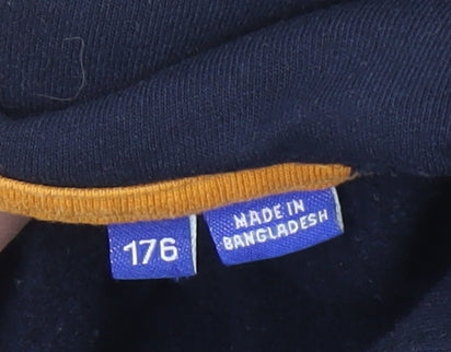 Jack & Jones Boys Navy Blue Pullover Hoodie Size 16 Years Cotton Blend