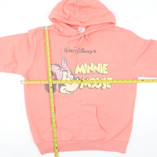 Disney Women’s Pink Minnie Mouse Pullover Hoodie Size M