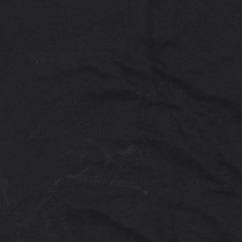 Mango Women Black Red Stripe Crew Neck Pullover Sweatshirt Size S