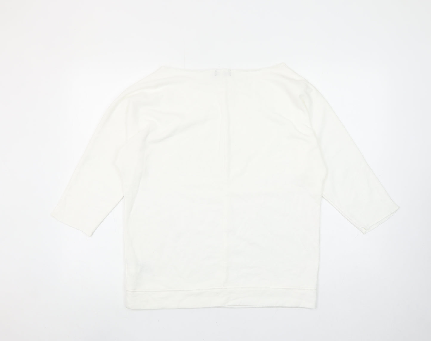 GAP Women Ivory Pullover Sweatshirt Medium Cotton Blend