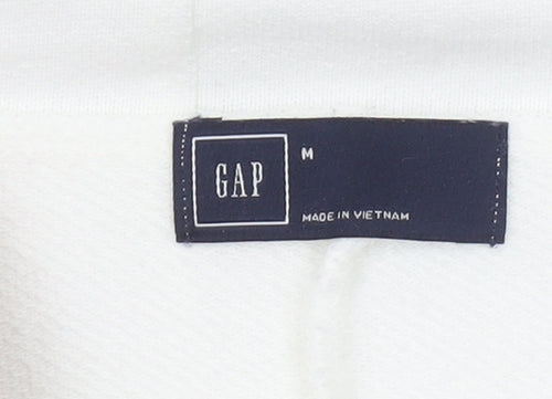 GAP Women Ivory Pullover Sweatshirt Medium Cotton Blend